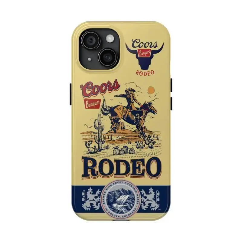Coors Banquet Heritage Phone case, COORS RODEO, Cowboy Case For Iphonefor iPhone17 ProMax /16/15/14/13/12/11 Plus , suitable for both men and women,