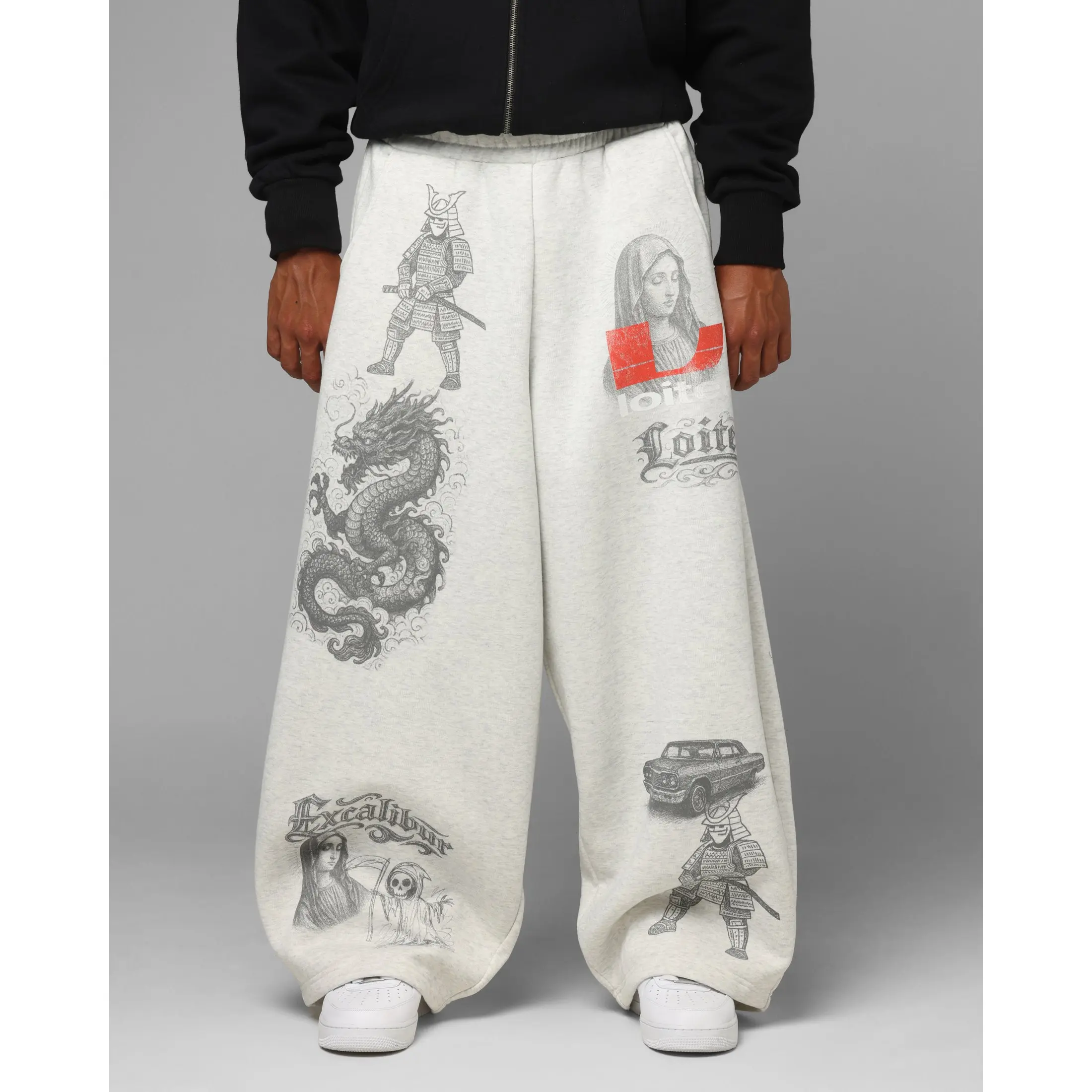 Loiter Holy Flame Sweatpants Grey Loiter Holy Flame Sweatpants Grey