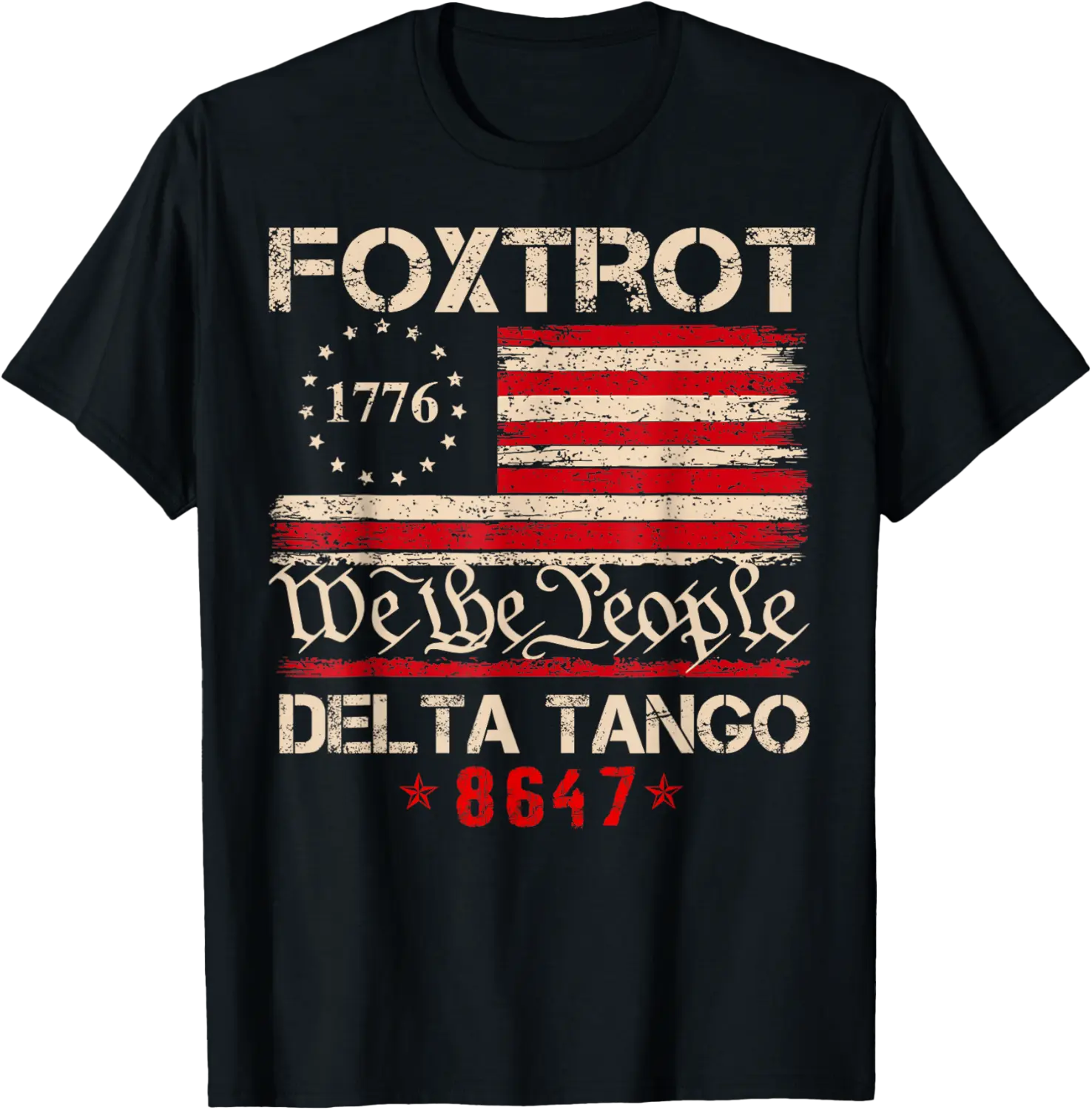 1776 We The People Foxtrot Delta Tango T-Shirt - Silviamo Shop 94B0F8JJ3ZWY
