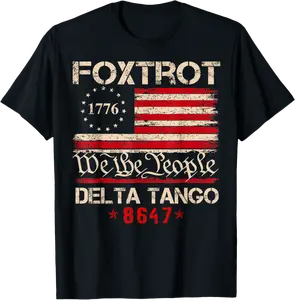 1776 We The People Foxtrot Delta Tango T-Shirt - Silviamo Shop 94B0F8JJ3ZWY