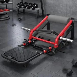 Hip Thrust Machine with Adjustable Footboard, 800LBS Plate-Loaded Glute Bridge Machine with Weight Holder, Heavy Duty Home Gym Butt Muscle Building and Shaping for Men&Women