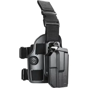 Drop Leg Holster - Select Model: Option for Glock 17/19/19X (Gen 3-5), Glock 22/23/31/32 (Gen 3-4), Glock 44/45 w/Streamlight TLR-1 Series Light or G17/19/19X/22/23/31/32 Only (No Light), Right-Hand