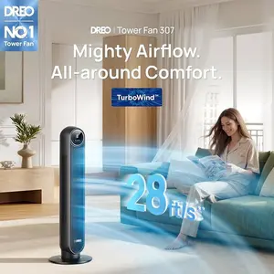 merWins|DREO Tower Fan for Bedroom, 2026 Upgraded DC Motor, 28ft/s High
