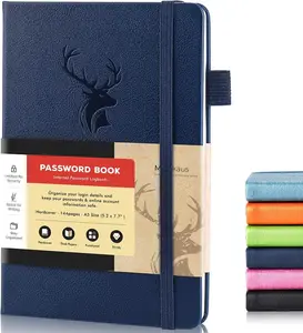 Password Book with tabs Password Keeper with Extra Password Space to Change Password. Medium Size Password Notebook for Home or Office for Internet Log In, 5.3 * 7.7in blue