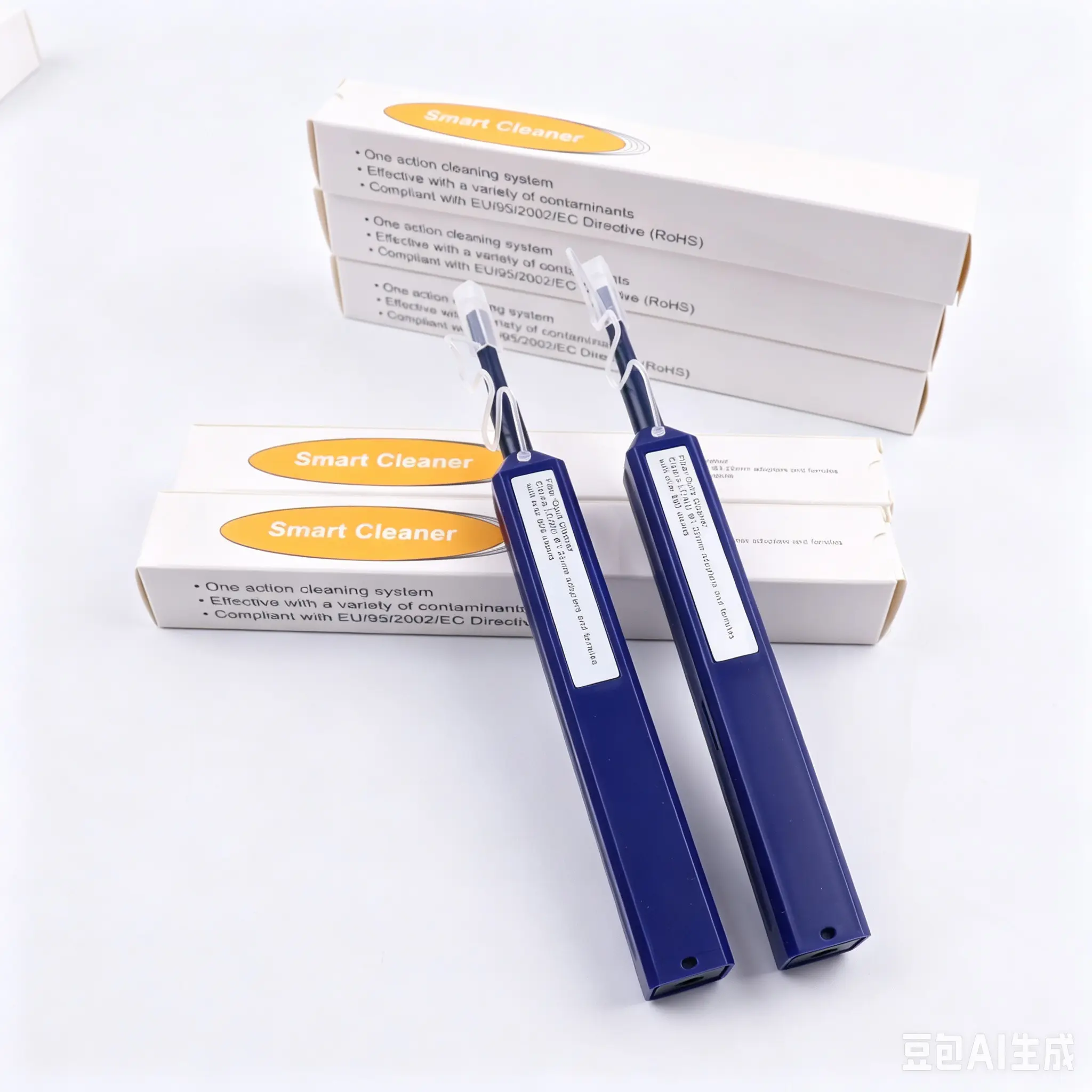 5PCS 1.25mm LC-Specification 1-Click Optical Fiber Cleaner Pen, Cleaning Tool for Connectors, Adapters & Ferrules with 800 Cleaning Cycles