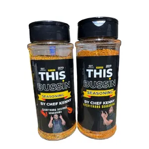 Kenny's This Bussin' Seasoning Bundle - Low Sodium All-Purpose & Seafood Seasoning, 12 oz Dry Spice, Gluten-Free, No Preservatives, Flavor Cayenne Pepper Powder Spicy Garlic Mix