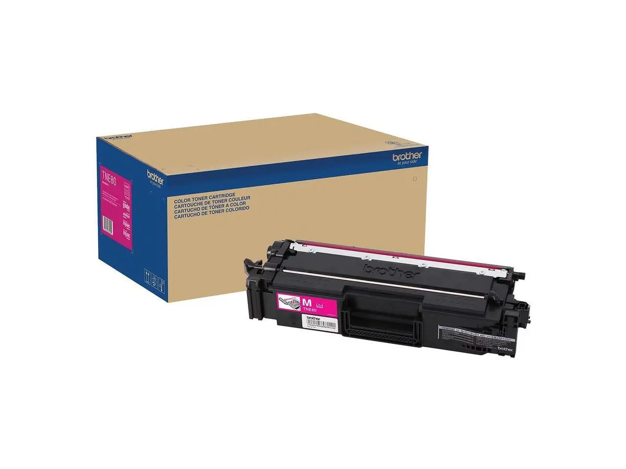 Brother TNE80M Original Super High (XXL Series) Yield Laser Toner Cartridge - Magenta - 12000 Pages