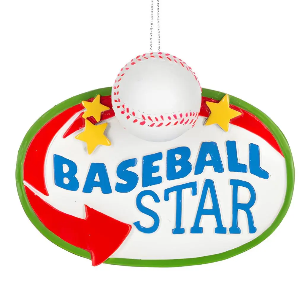 Baseball Star Sport Ball Ornament