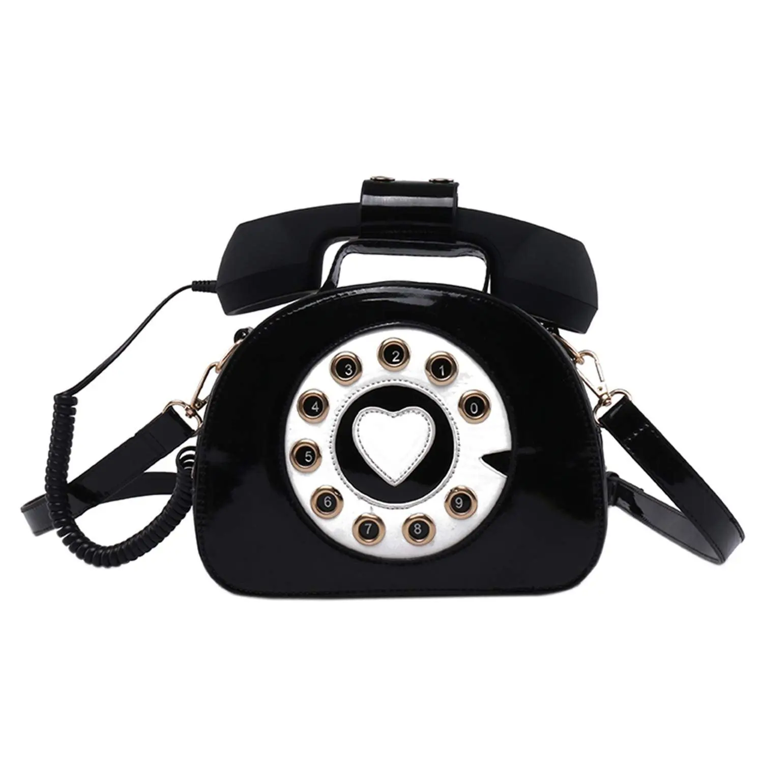 Fun Telephone Purse for Women Novelty Pink Phone Tote Handbags Top Handle Shoulder Crossbdoy Bag