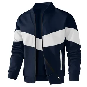 Zaitun Men's Lightweight Bomber Jacket Classic Varsity Coat with Full Zipper & Ribbed Hem for Spring & Fall Casual Wear