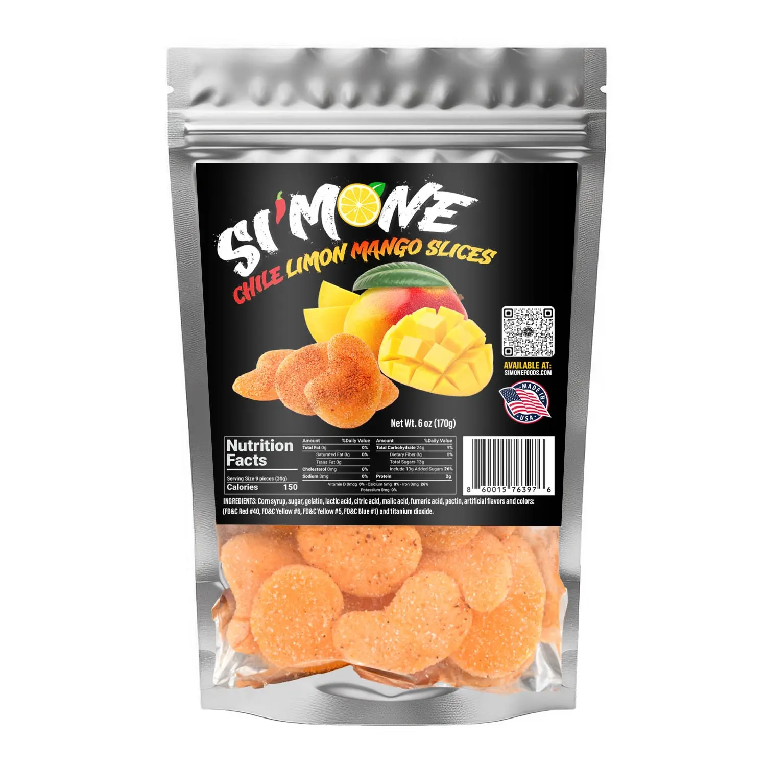 SI'MONE Mango Slices Gummy Candy