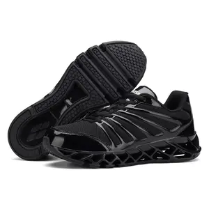 Men's all-black steel-toe safety shoes, lightweight and breathable work and sports shoes, industrial work protective shoes