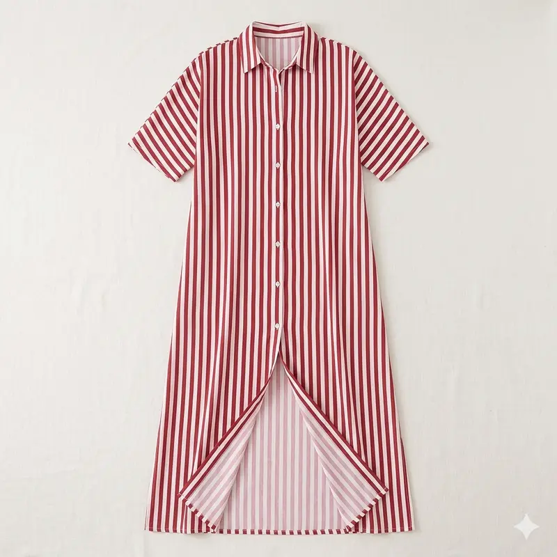 Red and pink stripe asos dress - TikTok Shop
