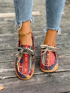 Women's New All-Season Casual Shoes, Breathable Ultra-Light Commuter Sneakers, Outdoor Boat Shoes for Walking Hiking Driving Running, Patchwork Design Sneakers