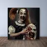 Scary Clown Mask & Women Pattern DIY Diamond Arts Colorful Painting Kit without Frame, 5D Diamond Arts Crafts Kit, Wall Art Decor for Home, Halloween Diamond Painting Kits Making Kit, Diamond Pattern Design, DIY Handmade Crafts