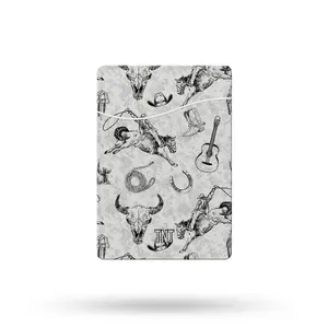 Cowboy Collage Black and White Phone Wallet / Card Holder