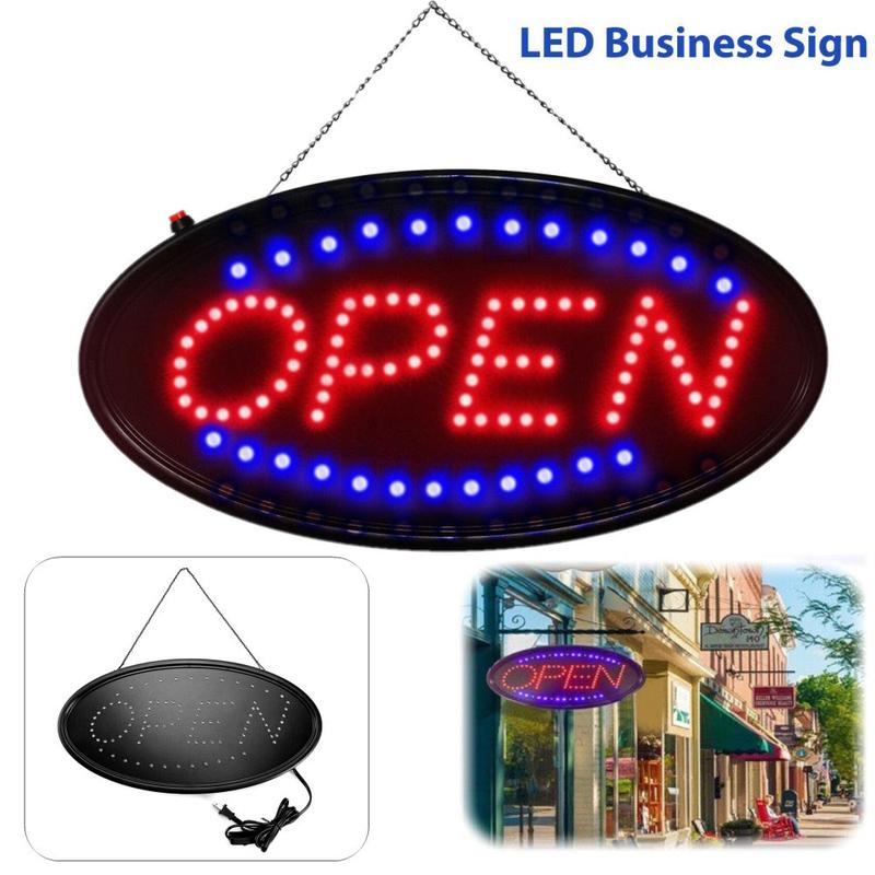 Animated Motion Ultra Bright OPEN Business Sign Store LED Neon Light with ON/OFF