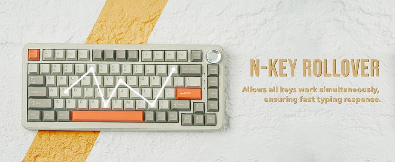 AJAZZ AK820 MAX Tri-Mode Mechanical Keyboard 2.4G Wireless Bluetooth USB-C 75% 82Key Compact Layout 8000mAh Battery Hot-Swappable Gasket Mount PBT Keycaps RGB Backlit Metal Knob Boyfriend Gift Fish Switch Grey Gaming Keyboard keyboard AJAZZ AK820 MAX Tri-Mode Mechanical Keyboard 2.4G Wireless Bluetooth USB-C 75% 82Key Compact Layout 8000mAh Battery Hot-Swappable Gasket Mount PBT Keycaps RGB Backlit Metal Knob Boyfriend Gift Fish Switch Grey Gaming Keyboard keyboard