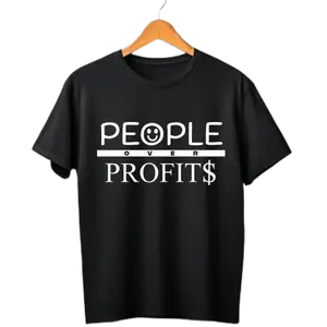 People Over Profits T Shirt - Front Chest Text