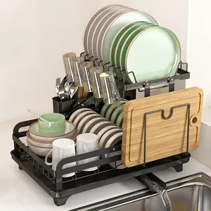 Multi- Tier Dish Drying Rack and Draining Tray