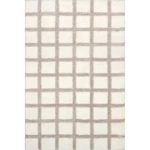 Christabel Checkered High-Low Shag Area Rug