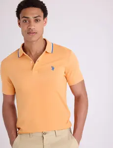 SLIM FIT TIPPED INTERLOCK POLO SHIRT