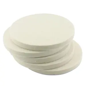 5 count 4 Inch  Felt Polishing Pads,  Polishing Pad Buffing Wheels Flocking Hook & Loop  for Random Orbital Sander