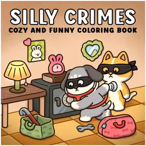 Mother's Day Gift Silly Crimes: Cozy and Funny Coloring Book for Adults and Teens