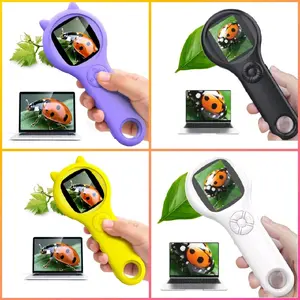 Kids Magnifying Glass Educational Science Kit - Mini LED Pocket Microscope for Kids(5-15 Years) - Durable Design - Ideal Gift for kids