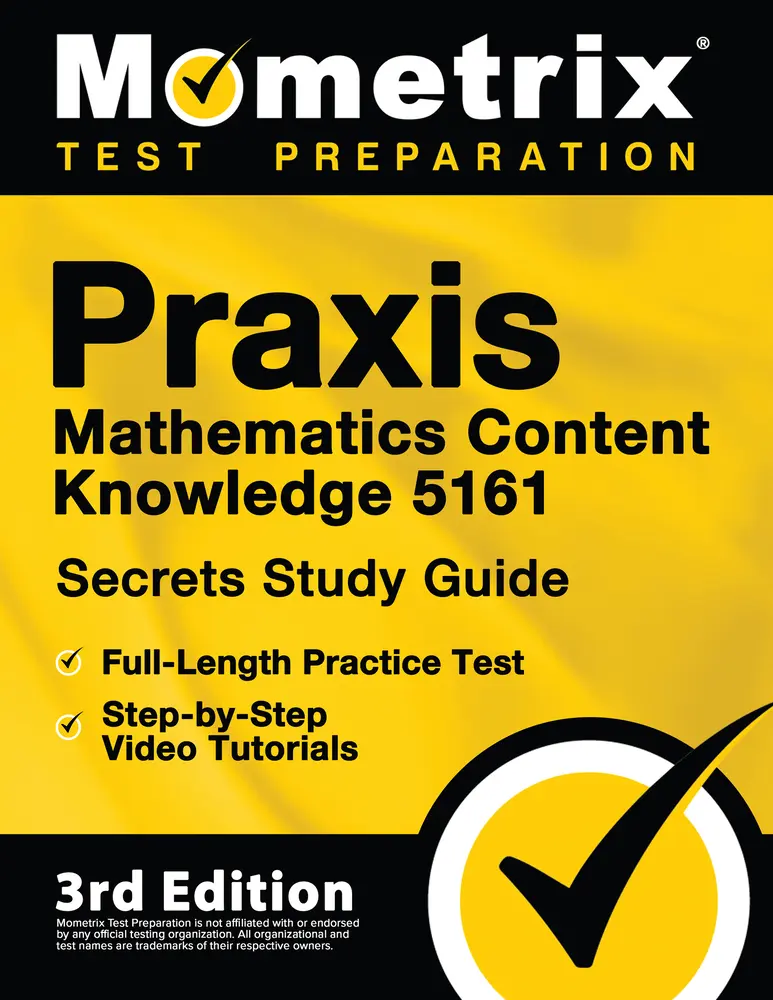 USED Book - PRAXIS Mathematics Content Knowledge 5161 Secrets Study Guide - Full-Length Practice Test, Step-By-Step Video Tutorials: [3rd Edition] by Matthew Bowling (Paperback) - english