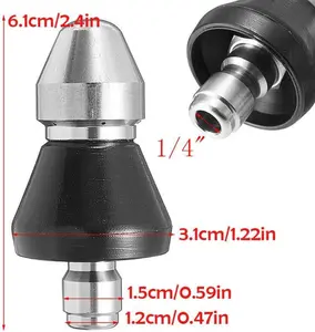 2pcs Sewer Cleaning Tool High-pressure Nozzle Drain Augers for Pipe Unclogging Hair & Toilet Clog Remover Efficient Dredging & Cleaning A