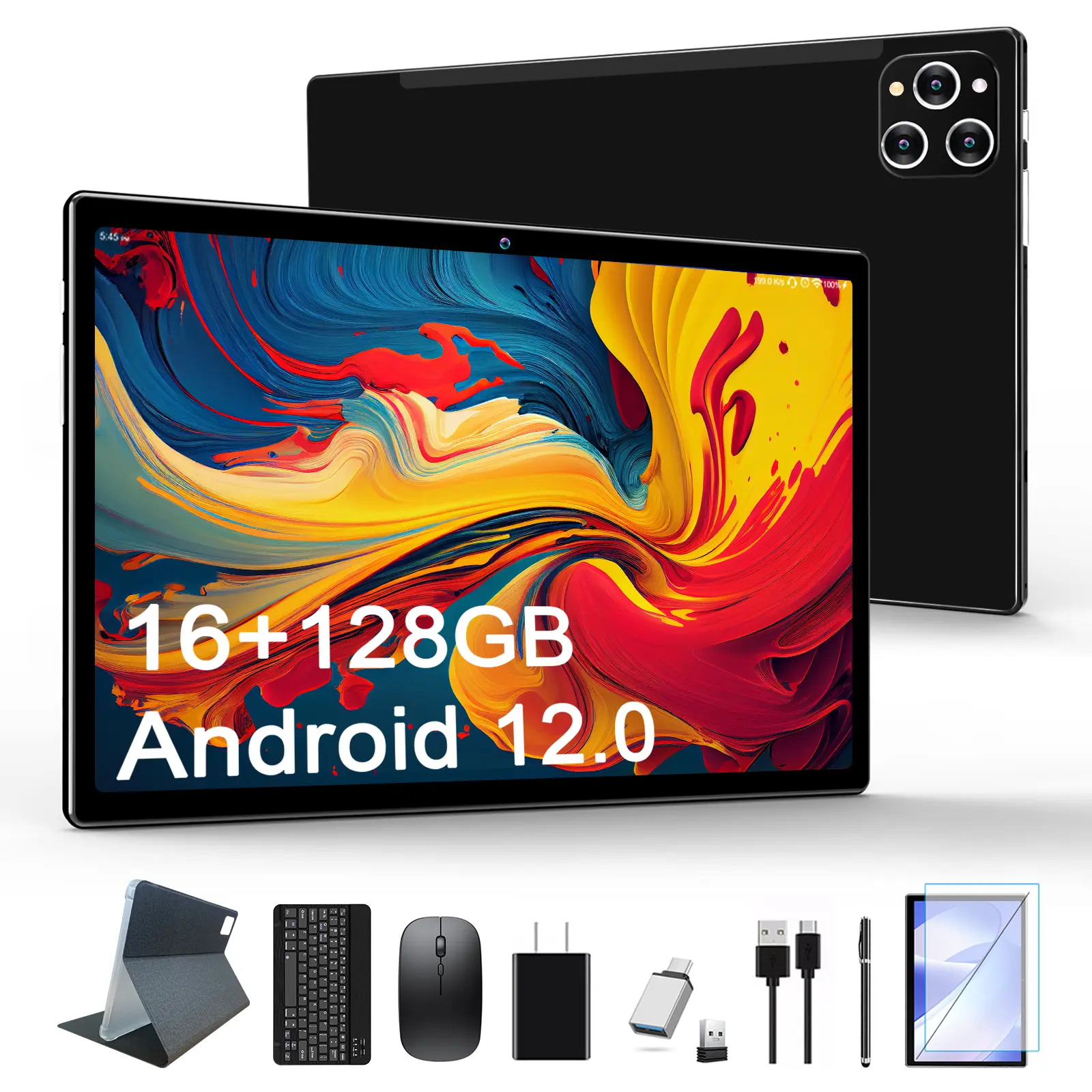 2025 Newest Tablet Android 13 Tablets 10 Inch, Tablet 128GB ROM+16GB RAM (8+8 Virtual), 2 In 1 Tablet with keyboard, Powerful Octa-Core+13MP Camera, 1TB TF Expandable, FHD IPS Display WiFi Tablet PC android tablet