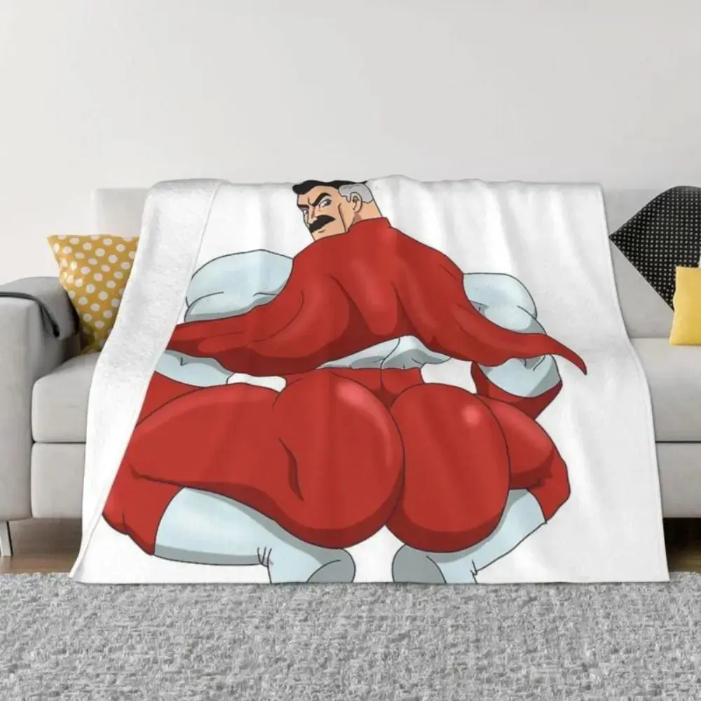 Adorable Cartoon Print Flannel Throw Blanket, Incredibly Soft & Snug for Sofa, Living Room and Bedroom Use, Timeless Warm Home Textile, Wonderful Holiday & Daily Gift Pick for Friends and Family Members