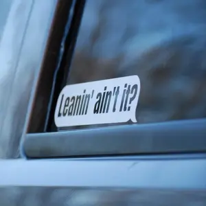 Leanin' Ain't It? Text Bubble Decal | Leanin' WYD? Decal for Car or Truck | 9" Decal Universal Car Sticker Car Decorative Sticker