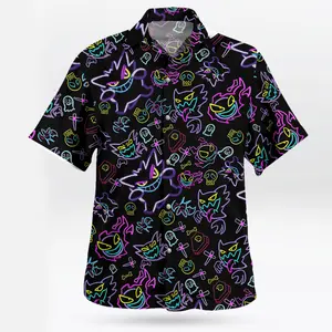 2026 Hot Hawaiian Sets PKM [FREESHIP] Fresh Summer – Youthful – Bold with the Gen Pattern Aloha Shirt – Unique Anime Hawaiian Shirt for Fans
