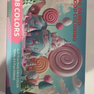 Oily Food Colors Chocolate 18 Color Set for Cake Decorating,Candy Melts,Oily Frosting,Cookie Fudge,Meringue & More Cupcake Dessert 0.25 Fl. Oz Bottles