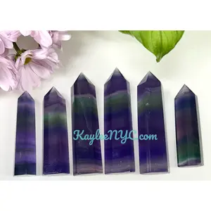 Wholesale Lot 1 Lb Natural Purple Fluorite Obelisk Tower Point Crystal Energy