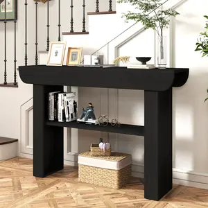 55 Inch Console Table, 2 Tier Rustic Entryway Table,Coffee Table, Couches Living Room Table Behind Sofa,  Suitable for Living Room, Hallway, Entryway