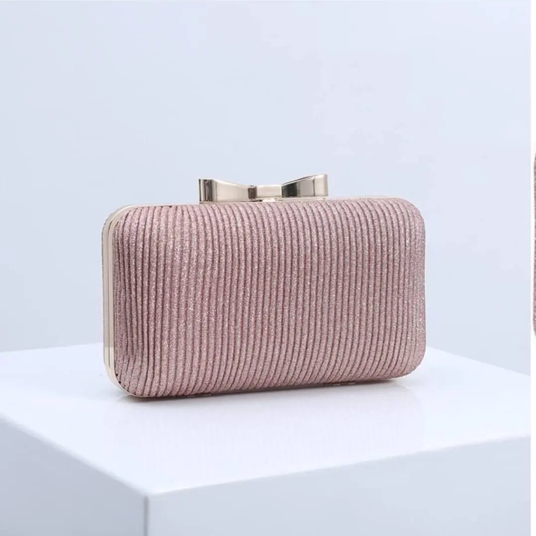 Shimmering Rose Pink Evening Clutch