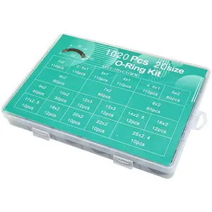 1020 Piece Nitrile O-Ring Set Box, 20 Sizes, Ideal for Vehicle Repair, Faucet Maintenance, Air/gas Sealing, Oil & Heat Resistant Parts