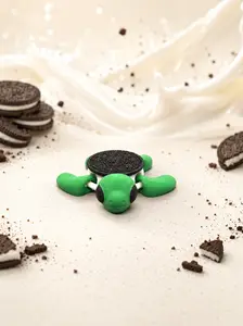 3D Printed Cookies & Cream Turtle Sensory Fidget Toy, Stress Relief Novelty Toy for Fidgeting Needs