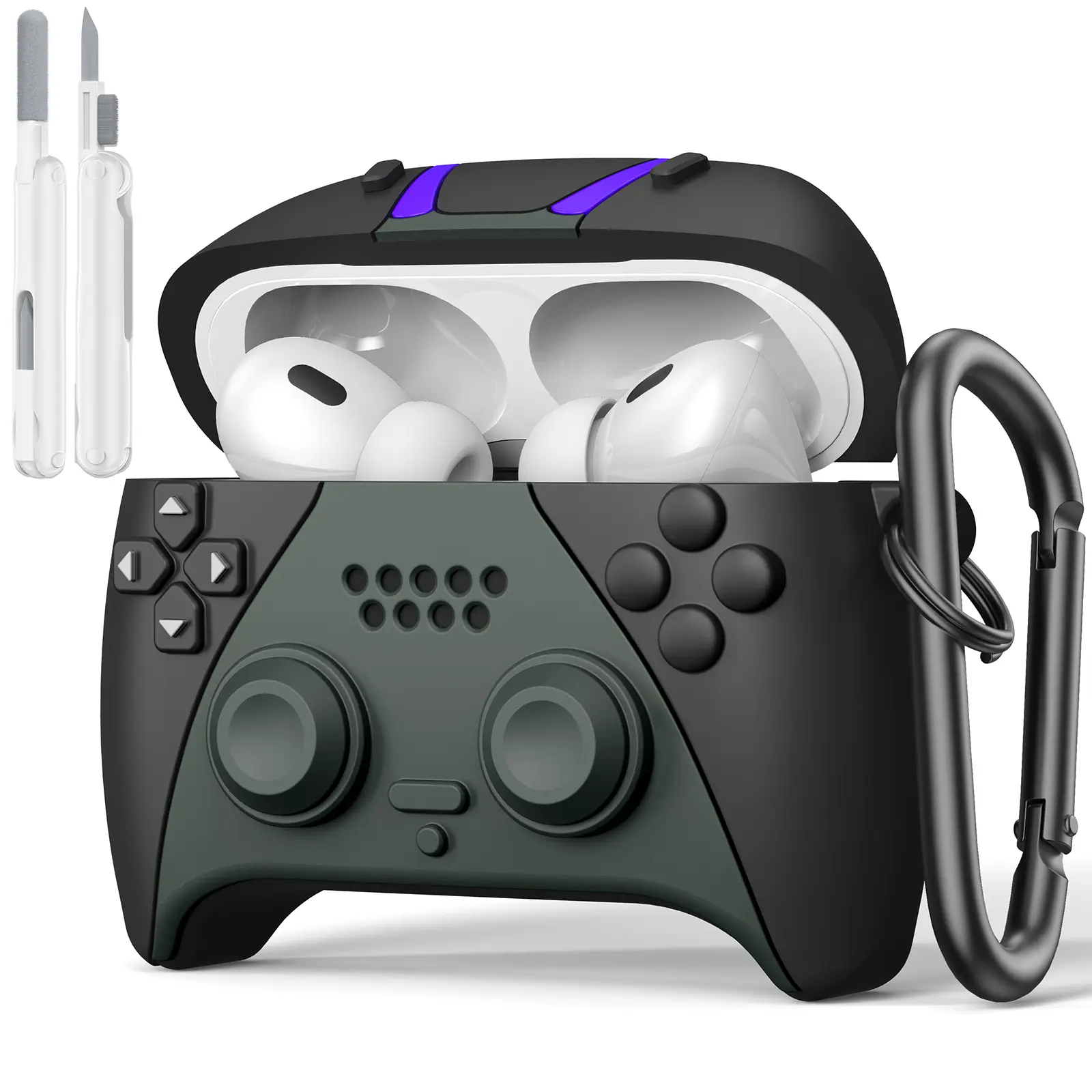 FILOTO Earphone case,AirPods Pro 2 Case Cover with Cleaner Kit,3D Game Controller Design Soft Silicone Shockproof Protective Cover for Airpods Pro 2 Case/AirPods Pro 2