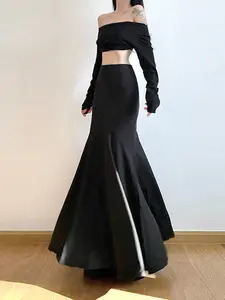 Elegant Fish Tail Skirt, Long High Waist Slim Fit Dress, Perfect for Formal and Casual Occasions, All Seasons Wear
