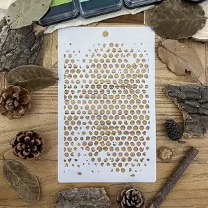 Vintage Dot Background DIY Layer Template, 7.99x5 Inches Drawing Scrapbook Coloring Embossing Album Decorative Template