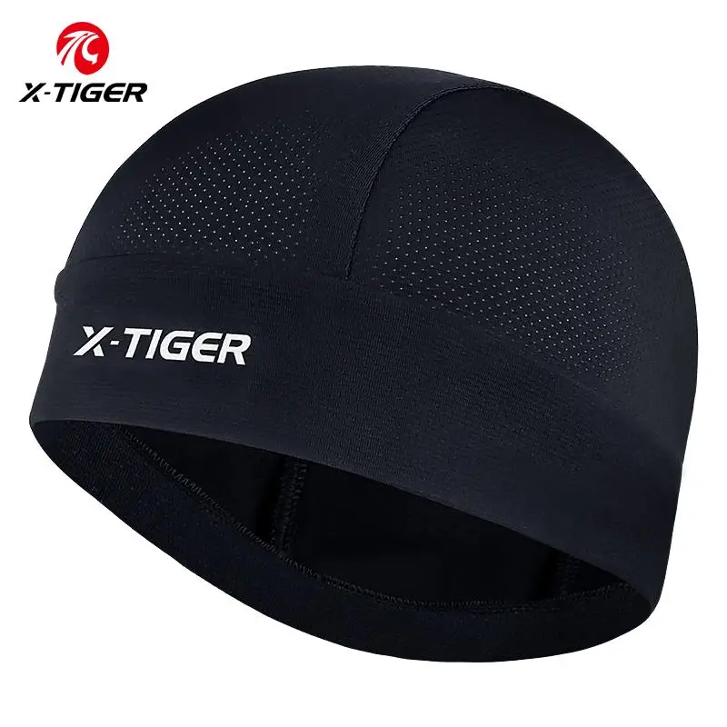 Men Gifts Cycling Skull Cap Workout Equipment, Black Breathable Sporty Elastic Sweat-absorbent Under Helmet Cap, Lightweight Sports Accessories, Gifts