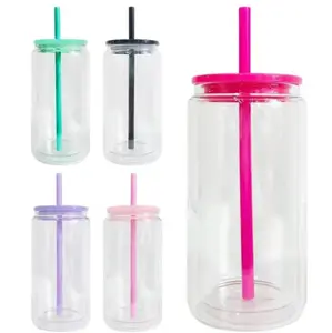 R&R Arts and Crafts Custom 16 oz Snow Globe Tumblers Cups Durable Reusable Washable Portable Drinkware with Lid & Straw Made Live - Bottle