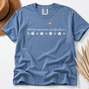 Comfort Colors Progress Over Perfection T-Shirt Inspirational Teacher TShirt, Teacher Team TShirt , Back to School, Teacher Appreciation Gift - TrendWear USA