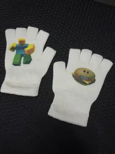 Unisex Fashion Gloves, Fun Accessory, All-Season Wear, Y2K Style Fingerless Mitts, Slim-Fit Design, Moderate Fabric Thickness