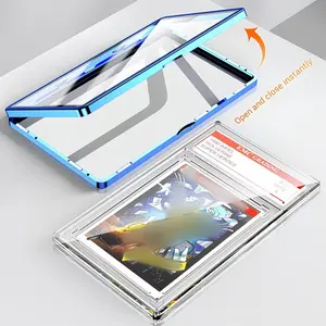 Psa/cgc Rating Card Aluminum Magnetic Frame, Durable UV-Resistant Storage Box, Zero Friction Display Case, Essential for Collectors