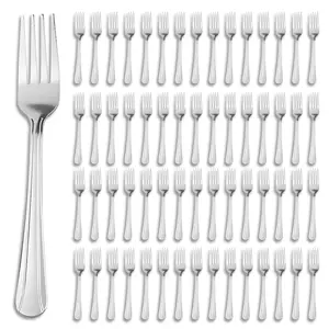 60 Pcs Stainless Steel Forks Flatware Set Reusable Metal Forks for Kitchen Restaurant Party Wedding Daily Use High-Quality Silverware